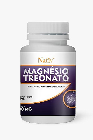 Magnésio Treonato - Nativ - 500mg  - 60 Cápsulas