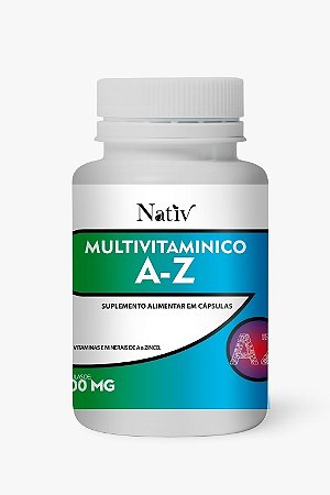 Multivitamínico A-Z - Nativ - 500mg - 60 Cápsulas