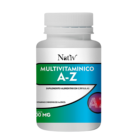 Multivitamínico A-Z Nativ - 120 Cáp Auxilia Cansaço e Fadiga