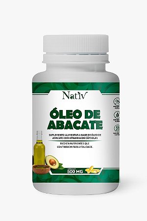 Óleo de Abacate - Nativ -  500mg - 120 Cápsulas