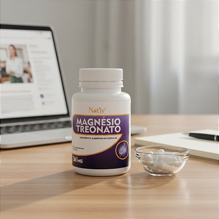 Magnésio Treonato - Nativ - 500mg - 120cáps