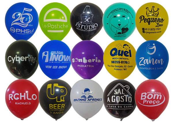 100uni de Balões - Bexigas personalizadas com sua LOGOMARCA