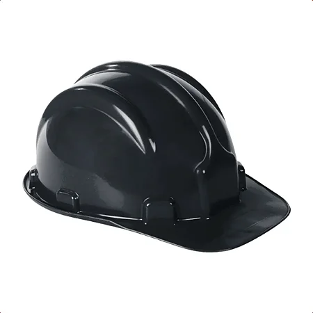 Capacete de Segurança Plastcor PLT Preto com Carneira | CA 31469