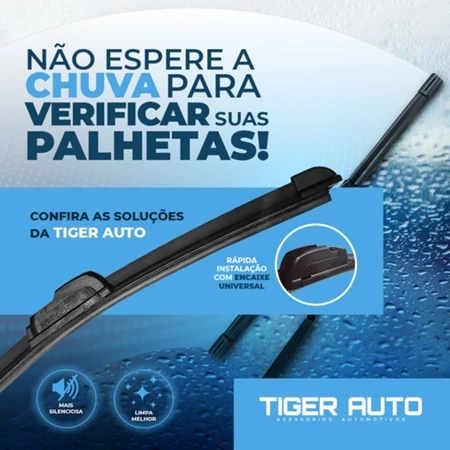 Palheta Limpador Parabrisa Silicone - Tiger Auto