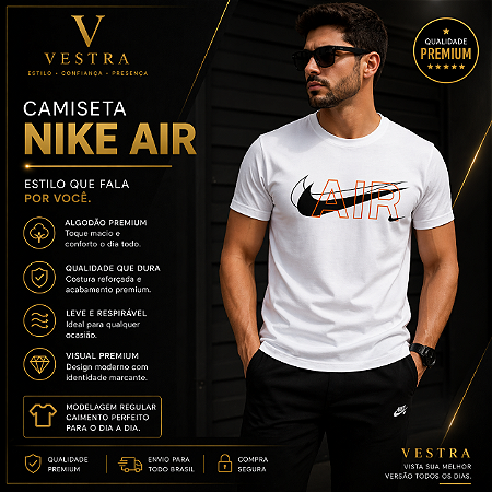 Camiseta Air Premium Masculina Branca