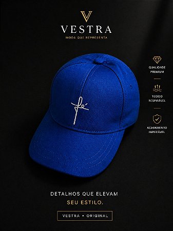 Boné Premium Fé Azul Royal