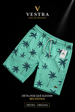 Bermuda Lacoste Palm Verde Premium Masculina