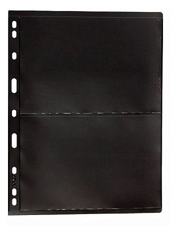 10 Folhas 2 Espaços Fundo Preto Acetato 21,5X28cm