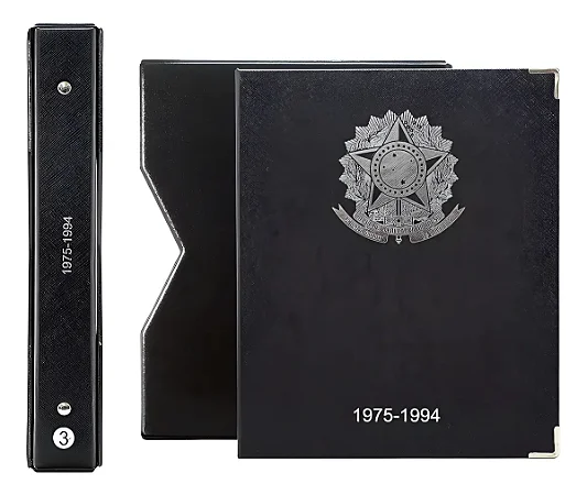 Álbum Moedas Luxo 3 Cruzeiro Anos Inflacionário 1975-1994