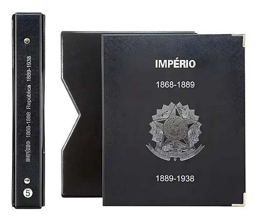 Álbum Luxo N.5 Moedas 3bzn Crupo-níquel E Prata 1868-1938