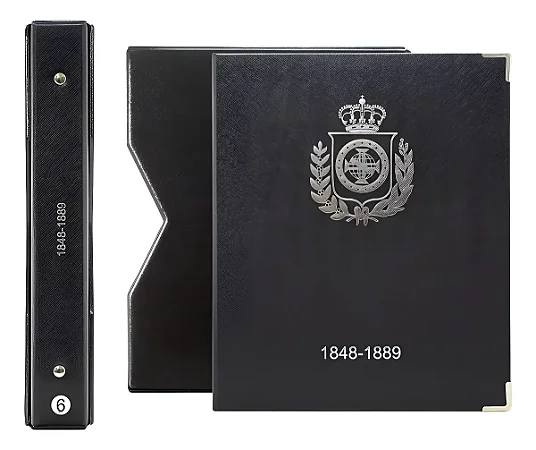 Álbum 3bzn Moedas Luxo Preto No 6 - Império Prata 1848-1889