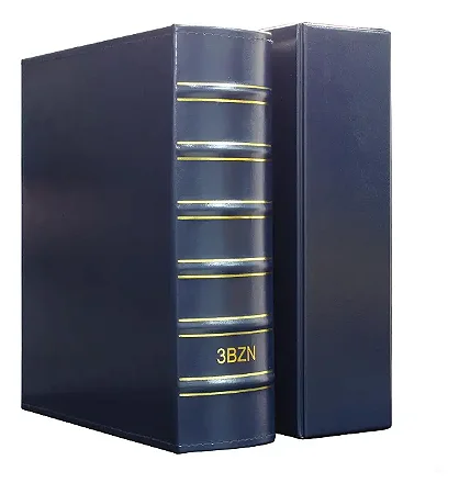 Álbum Fichário De Luxo Gigante 3bzn 28x21,5cm 32x24cm Azul