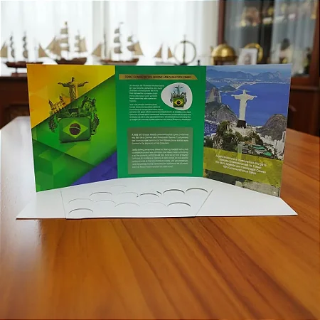Album Collection Pra Moedas Das Olimpiádas 16 Espaços