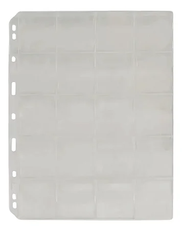 Kit 10 Folhas Moedas 20 Divisões Plástico C/aba Verso