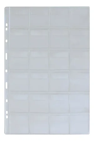 10 Folhas Moedas 24 Divisões 33x23,5cm Pvc 3bzn Caba Frente