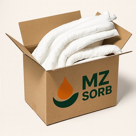 Kit 50 Cordões Absorvente Óleo Derivados 7,60cm X 1,20 Metros