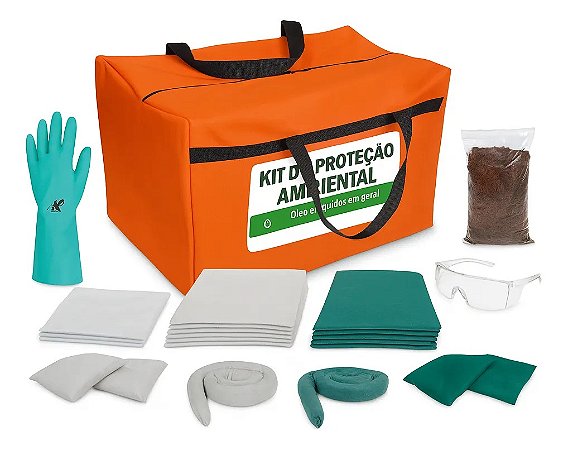 Kit Mitigação Emergência para óleo e Liquido Químico Bolsa 28 L