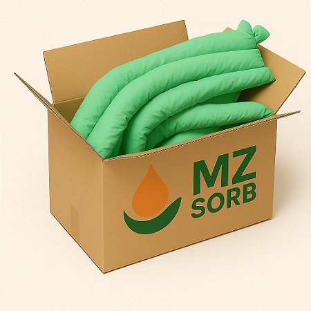 Kit com 5 Cordões Absorvente Quimicos em geral Verde 7,60cm X 1,20 Metros