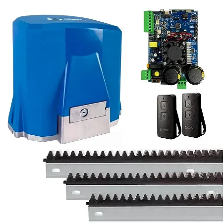 Kit Motor de Portão Eletrônico Grand KDZ 1500 TSi PRO Industrial Deslizante Rápido Garen