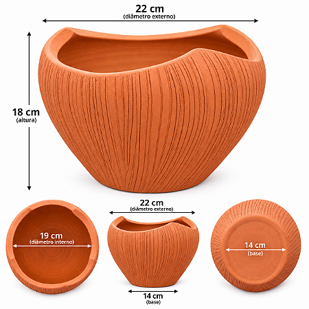 Vaso Cerâmica modelo Coco