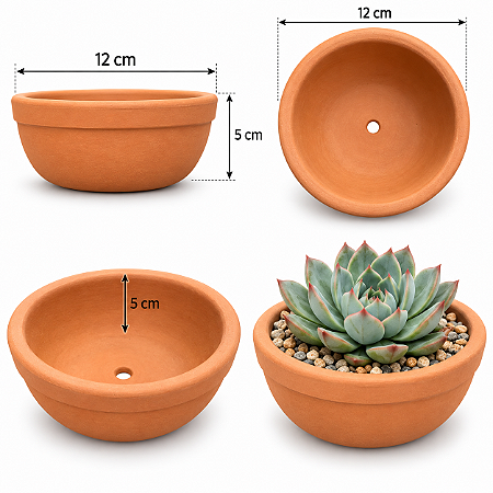 Vaso de Cerâmica/Terracota para todos tipos de Planta (Bacia)