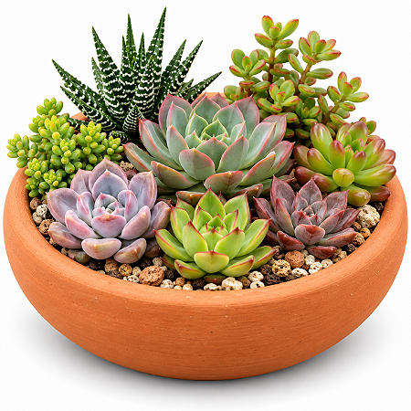 Bacia /Vaso/Cuia de Cerâmica p/ Suculentas,Cactos,Bonzai,