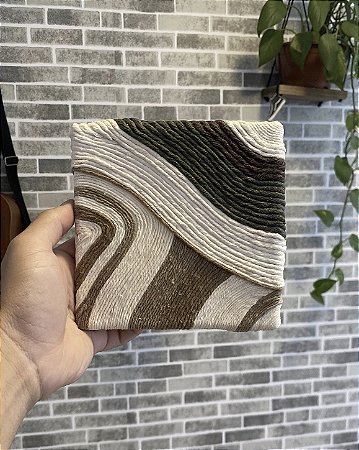Quadro Ondas Da Terra Macramê Peça Única