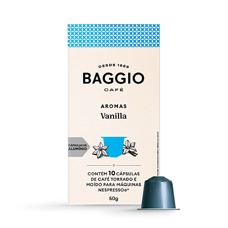 Baggio Aromas Vanilla - 10 Cápsulas p/ Nespresso