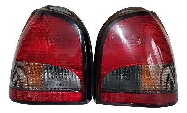 Par Lanterna Traseira Vw Gol Gti Bola G2 Original Arteb Ipv Esquerdo Tricolor Fumê