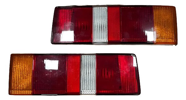 Par Lanterna Traseira Escort 87/92 Tricolor Original Ford Ambos Lados Tricolor