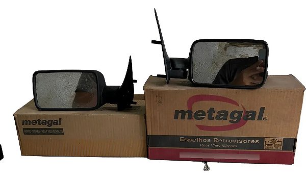 Par Retrovisor Externo Fiat Uno 1996 Metagal Original