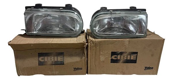 Par Farol Gol G2 Original Cibié 95 / 99 Máscara Cromada Ambos Lados