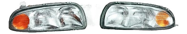 Par Farol Ford Fiesta 96/99 Original Arteb Duplo Seta Âmbar Esquerdo