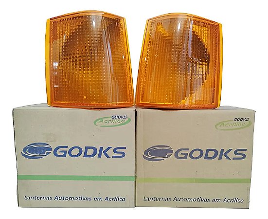 Par Pisca Seta Gm Opala 87 / 92 Âmbar Godks Estoque Antigo