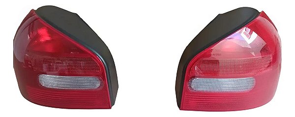 Par Lanternas Traseiras Audi A3 Original Arteb Nova Com Logo Esquerdo Bicolor