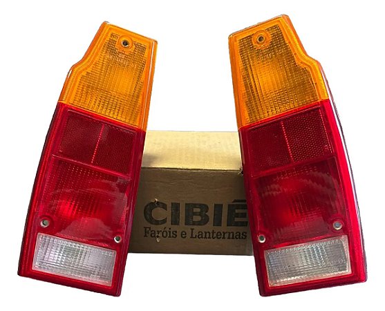 Par Lanterna Traseira Parati 87 / 96 Original Cibié Logo Vw Ambos Lados Tricolor