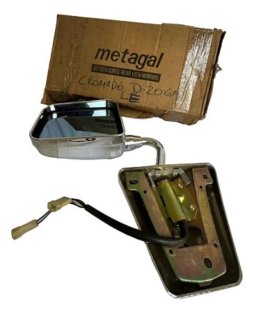 Retrovisor Elétrico Cromado Gm D20 Esquerdo Original Metagal