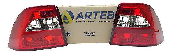 Par Lanterna Traseira Vectra 2000 A 2005 Original Arteb Cris Ambos Lados Bicolor