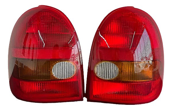 Par Lanterna Traseira Corsa 96/99 2p Original Carto Ambos Lados Tricolor