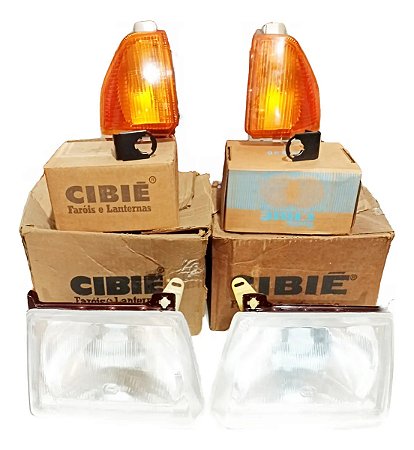 Kit Farol Setas Piscas Ford Escort Xr3 L Gl 84/86 Cibié Zero Esquerdo