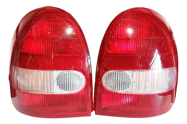 Par Lanternas Traseiras Gm Corsa Wind Gsi Original Carto 2p Esquerdo Bicolor/rubi
