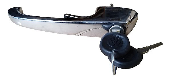 Maçaneta Externa Porta Diant C/chave Cromada Vw Kombi 76 Prateado Dianteira