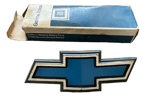 Emblema Grade Radiador Monza 85/87 Original Gm Chevrolet Azul
