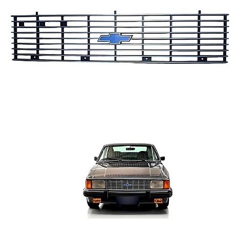 Grade Opala 80 81 82 Emblema Gravata Pequena Caravan Radiado Fosco