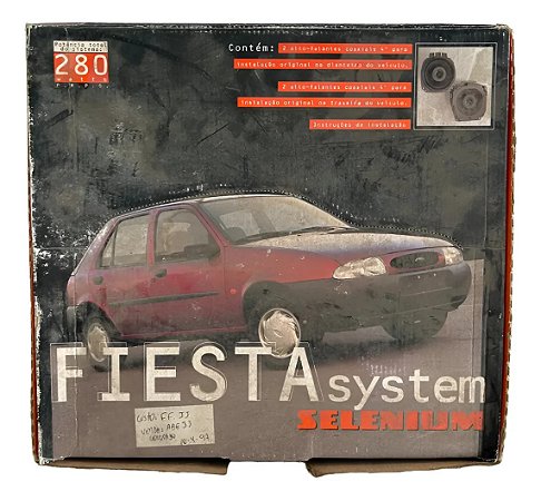 Kit 4 Auto Falante Selenium Coaxial 280watts Fiesta Preto
