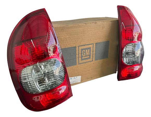 Par Lanterna Traseira Corsa Pick-up 99 02 Original Gm Ambos Lados Bicolor