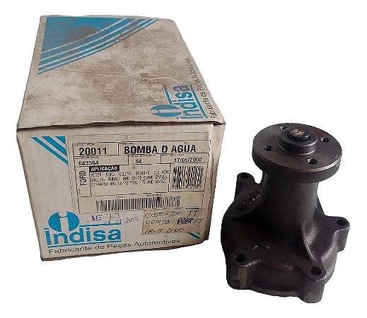 Bomba D'agua Indisa 1963/65 Motor Ford Willys Bf161-6