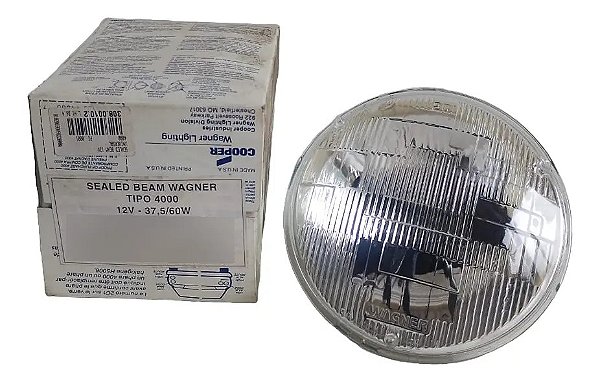 Farol Selado Sealed Beam Original Wagner Ge4000 12v 140mm