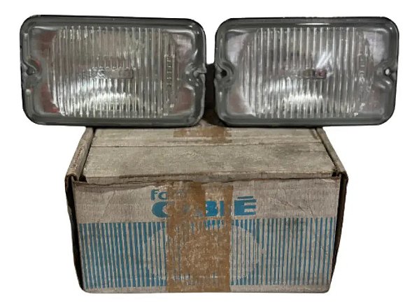 Par Bloco Farol Milha Serra Ii 2 Cibiê Raiado Opala Chevette Original
