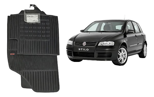 Jogo Tapete Borracha Fiat Stilo Original Borcol Interlagos Preto